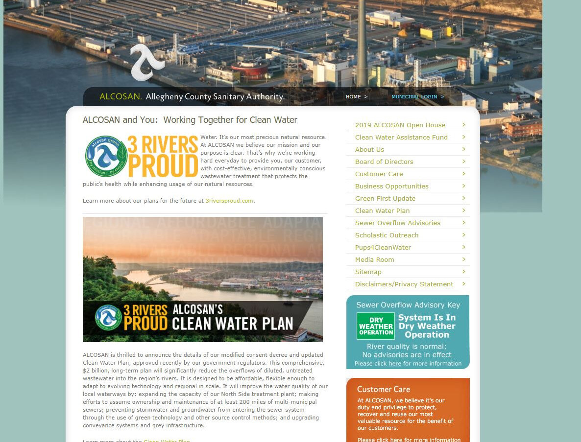 The existing website