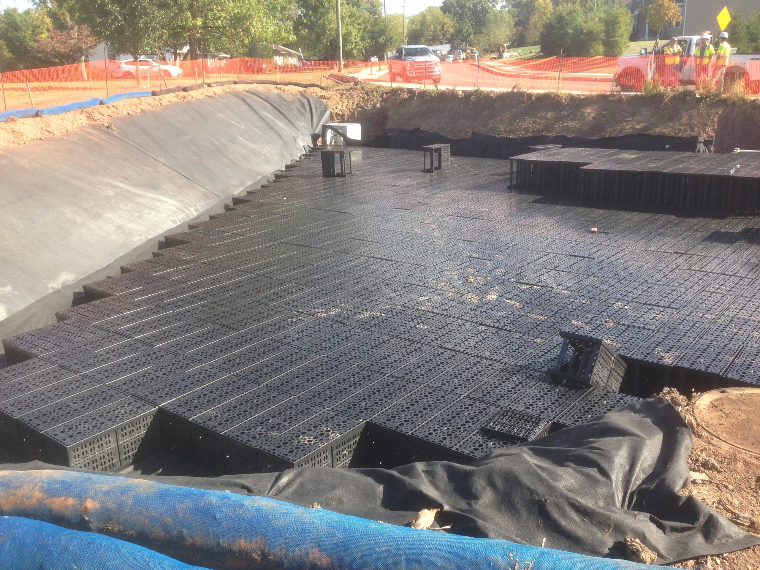 Construction of the site as it was converted to an underground facility