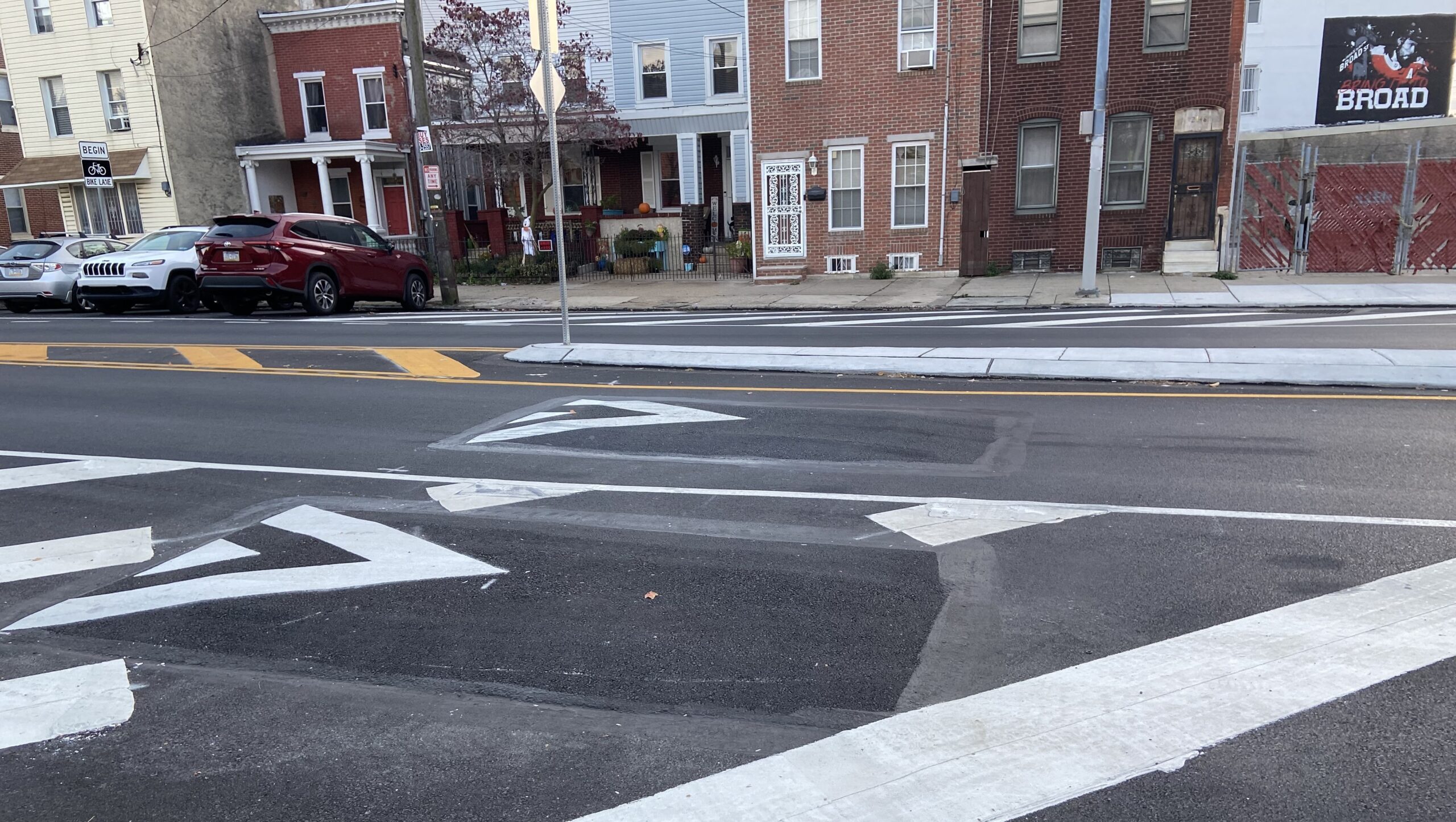 Speed cushions on York Street approach