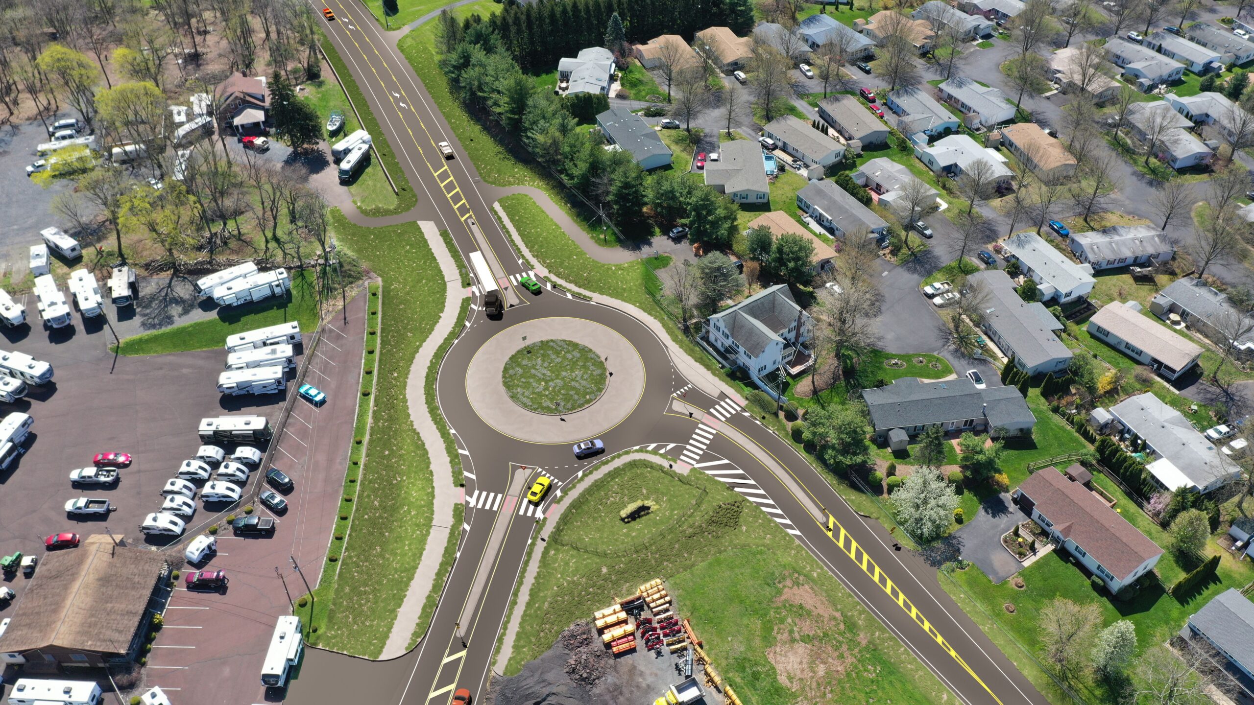 PA 63 (Sumneytown Pike)/PA 309 Connector Roundabout Rendering