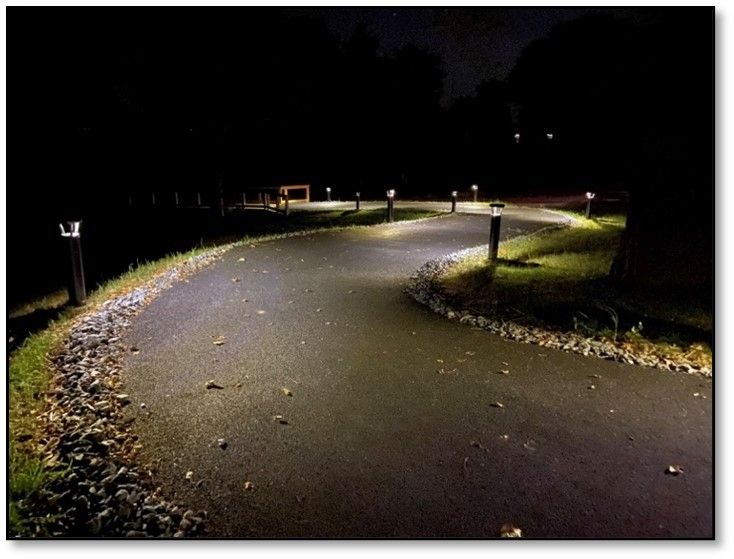 St. Mary's College of Maryland Shared Use Trail - Solar-powered Bollard Lighting