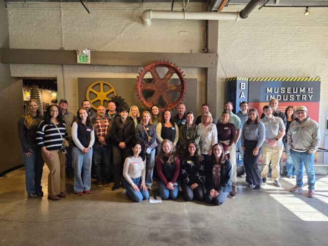 Susie with the Energy Team at a company social,