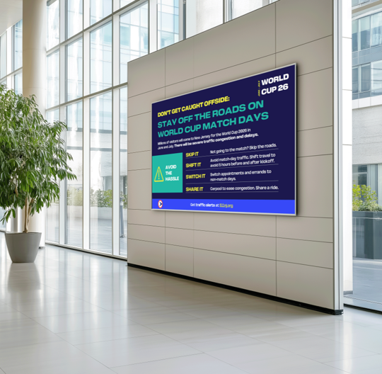 Fifa information slide to help minimize local and commuter traffic during the FIFA World Cup tournament